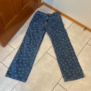 NWOT Le Lis woman’s denim flowered jeans
